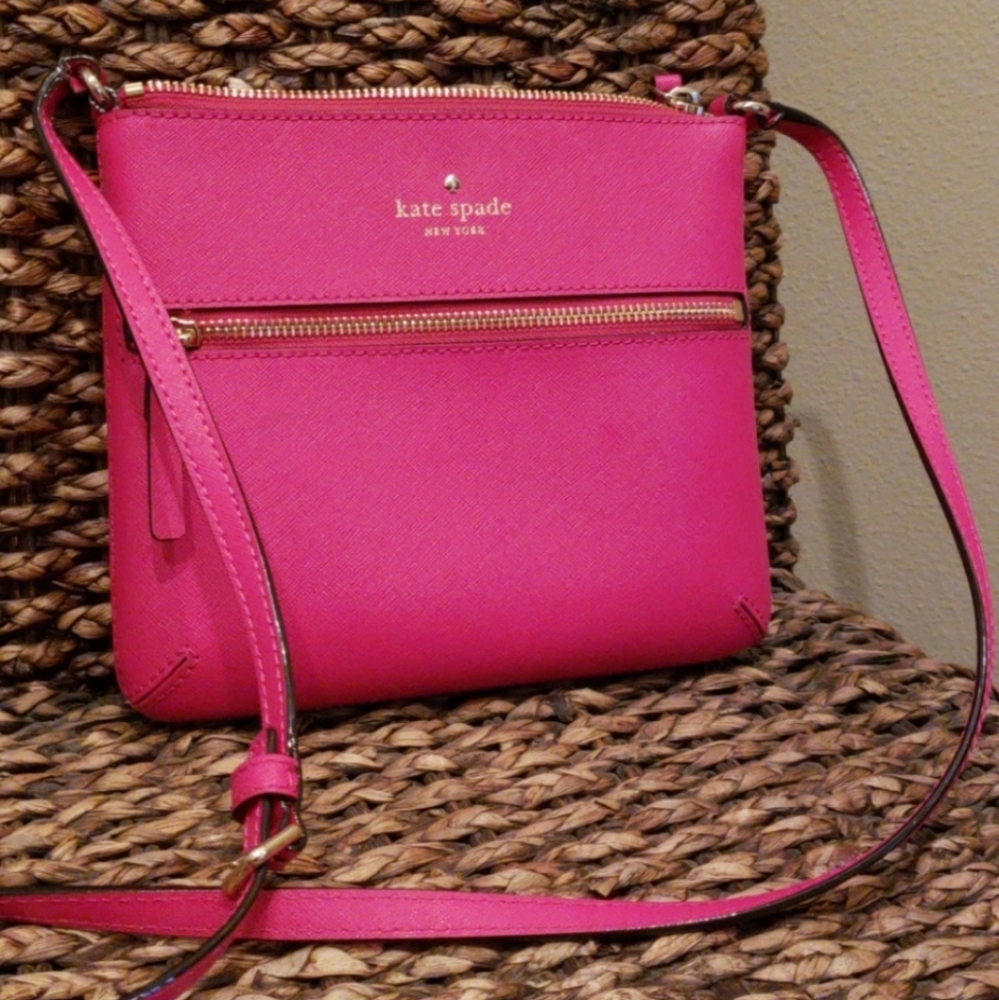 Kate Spade Pink Leather Crossbody EUC